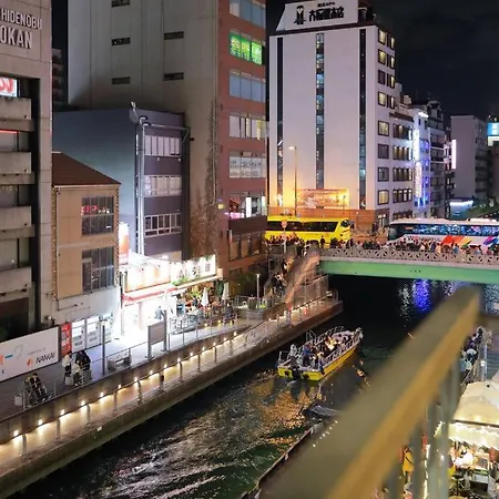 道頓堀民泊51,道頓堀真ん中,Mini浮世絵美術館,心斎橋,家族旅行,Family Trip Osaka Apartment Exterior photo